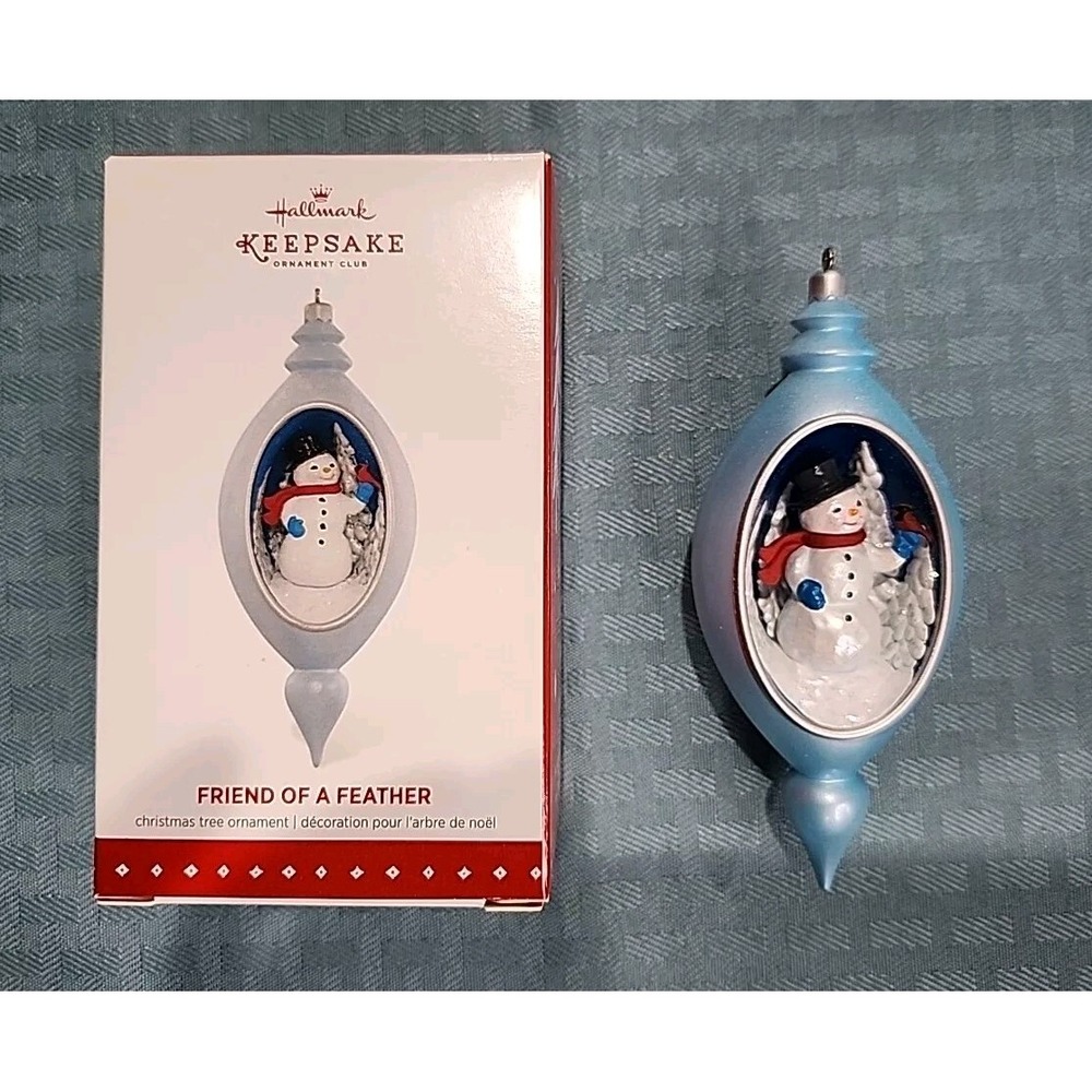 Hallmark Keepsake 2015 Friend of a Feather Snowman Cardinal Ornament QXC5137